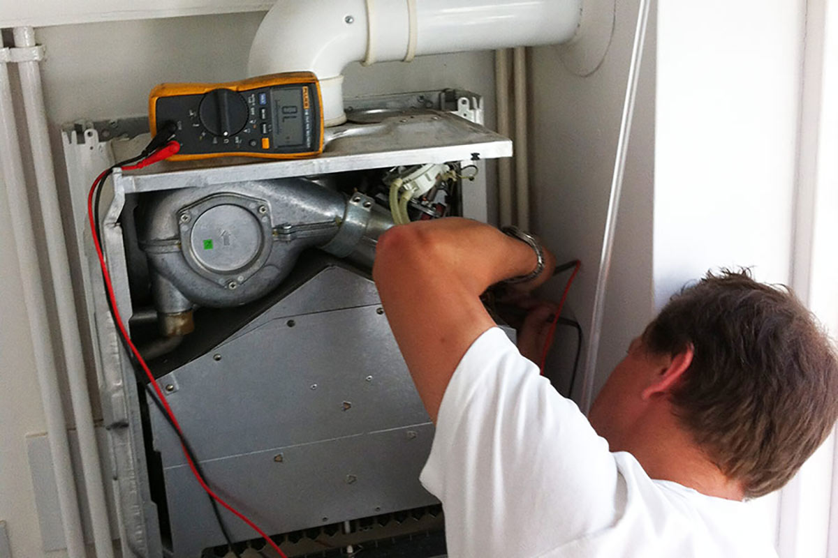 boiler service by Simon Evans the owner of Evans Heating in Heathfield, East Sussex